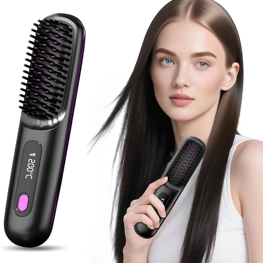 Havirexo Cordless Straightener Brush — Salon-Smooth Hair, Anywhere